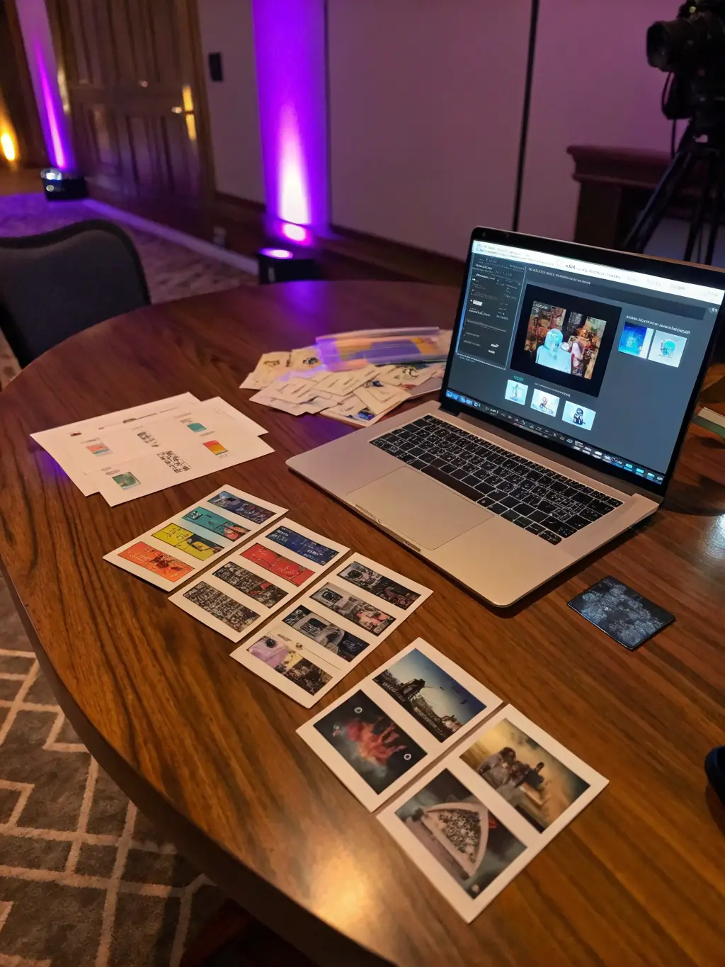 A creative image featuring video production equipment and graphic design elements, representing content creation services, used to showcase Launchnest Agency's creative capabilities.