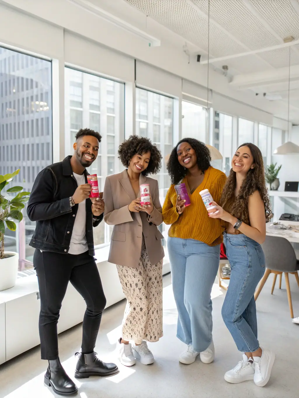 An image featuring a diverse group of influencers collaborating with a brand, symbolizing influencer partnerships, used to illustrate Launchnest Agency's influencer marketing expertise.